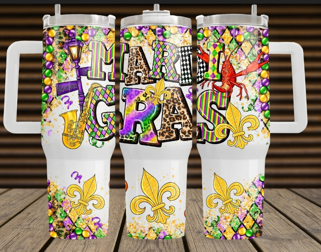 BUNDLE - Mardi Gras Mug hot & Starbucks tumbler