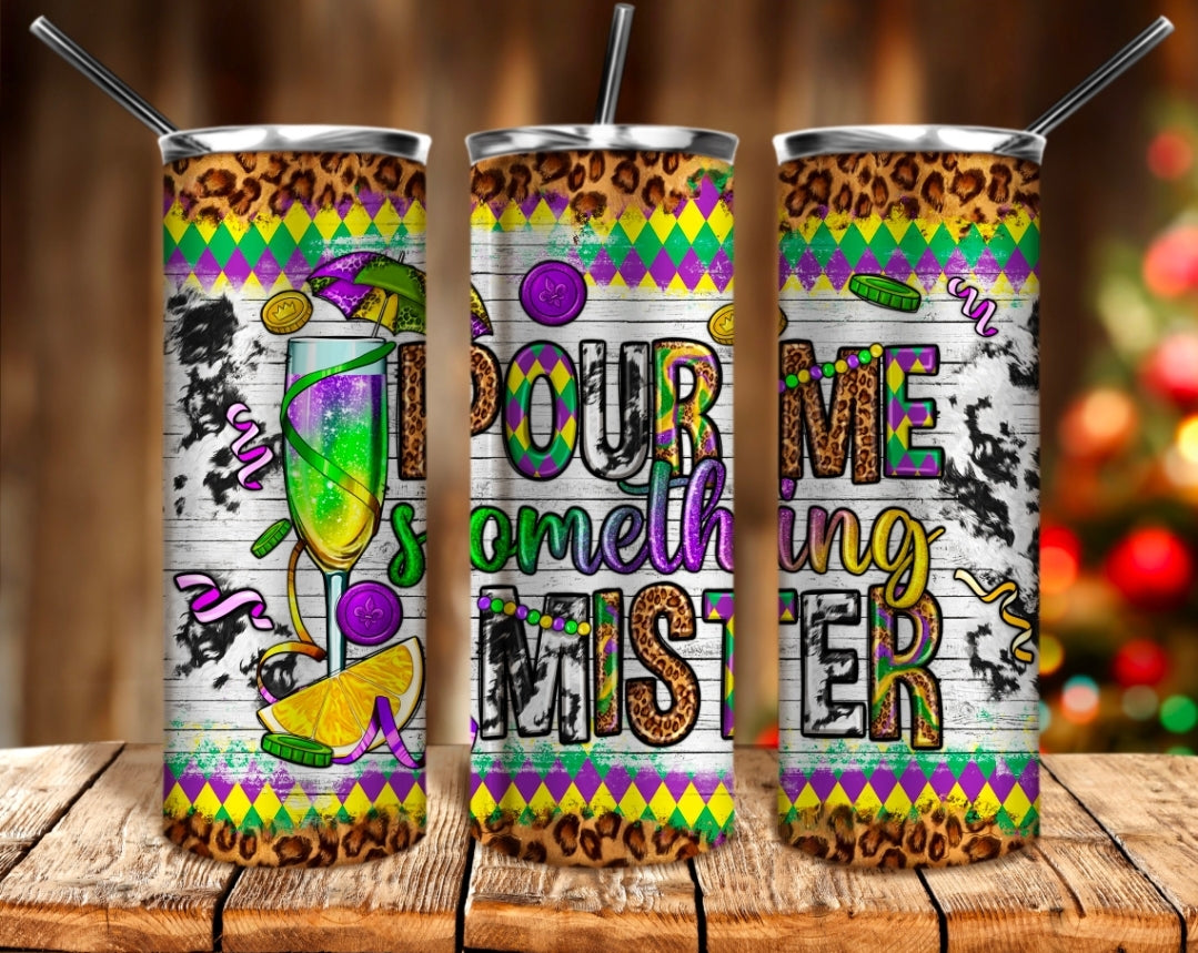 Mardi Gras sublimation tumblers